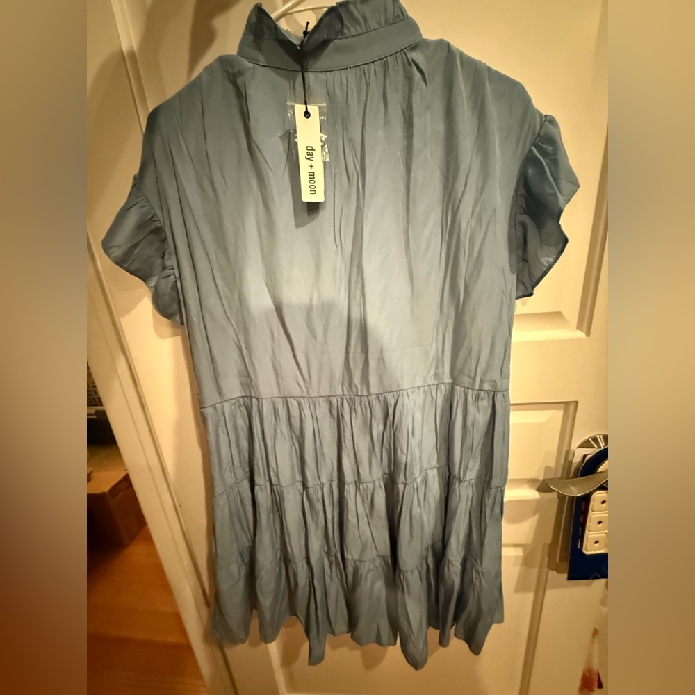 Blue Button-Down Dress - Picture 7 of 7
